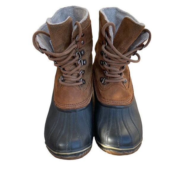 Sorel Fancy Lace II Duck Boots Brown NL2125-286 Women's Size 7, Waterproof Rain - Picture 4 of 16